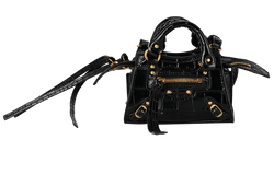 Nano City Bag, Croc Embossed, Black, 669537, DB/S, 3*